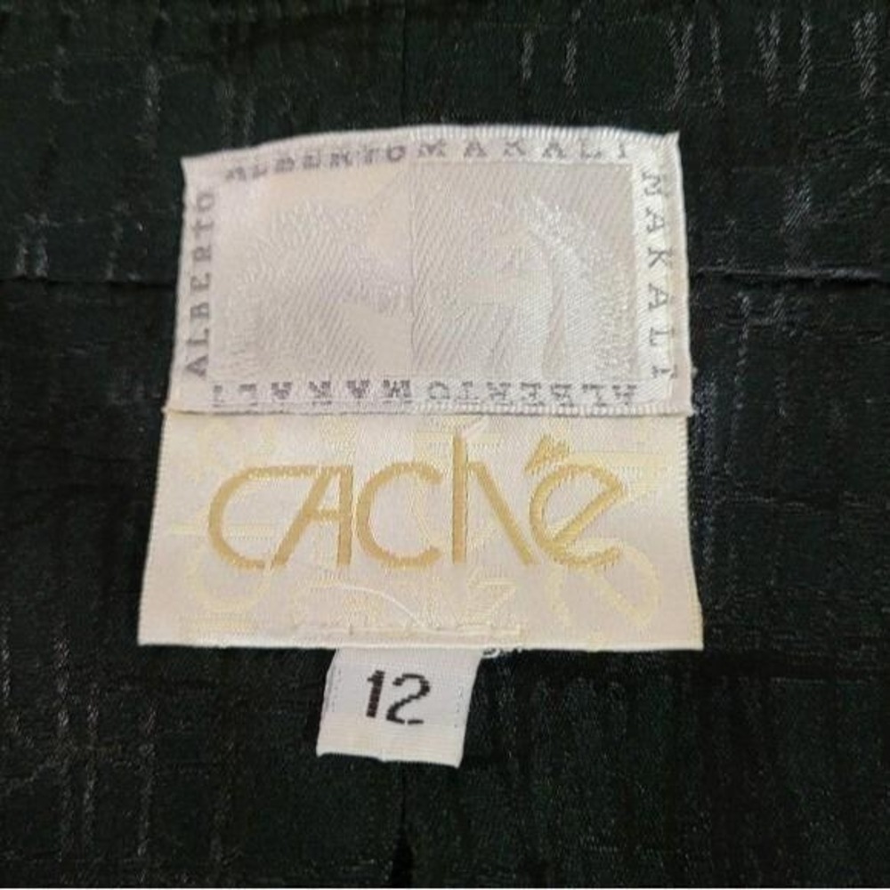 Alberto Makali for Cache Vintage Black Textured Double Strap Top and Mini Skirt - Picture 7 of 7